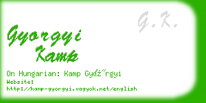 gyorgyi kamp business card